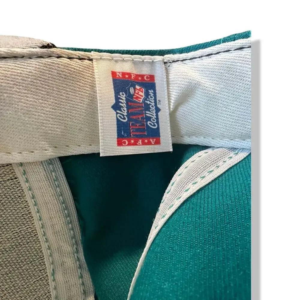 90s New Era Miami Dolphins NFL Snapback Hat Size Medium-Large Vintage